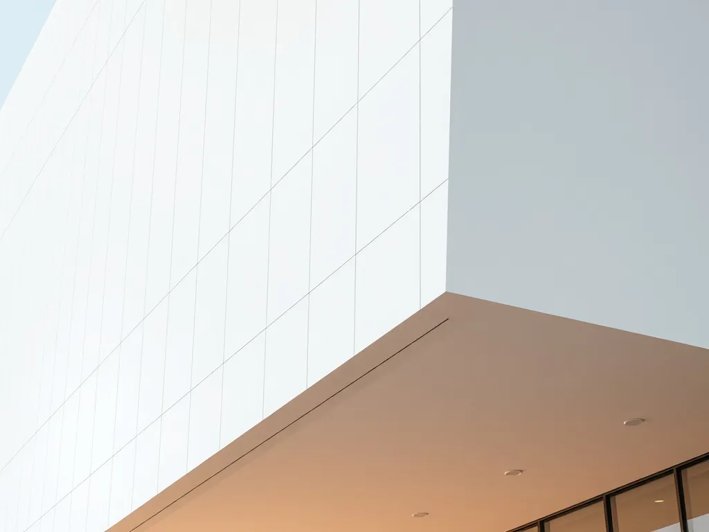 A minimalist architectural detail of a modern building with